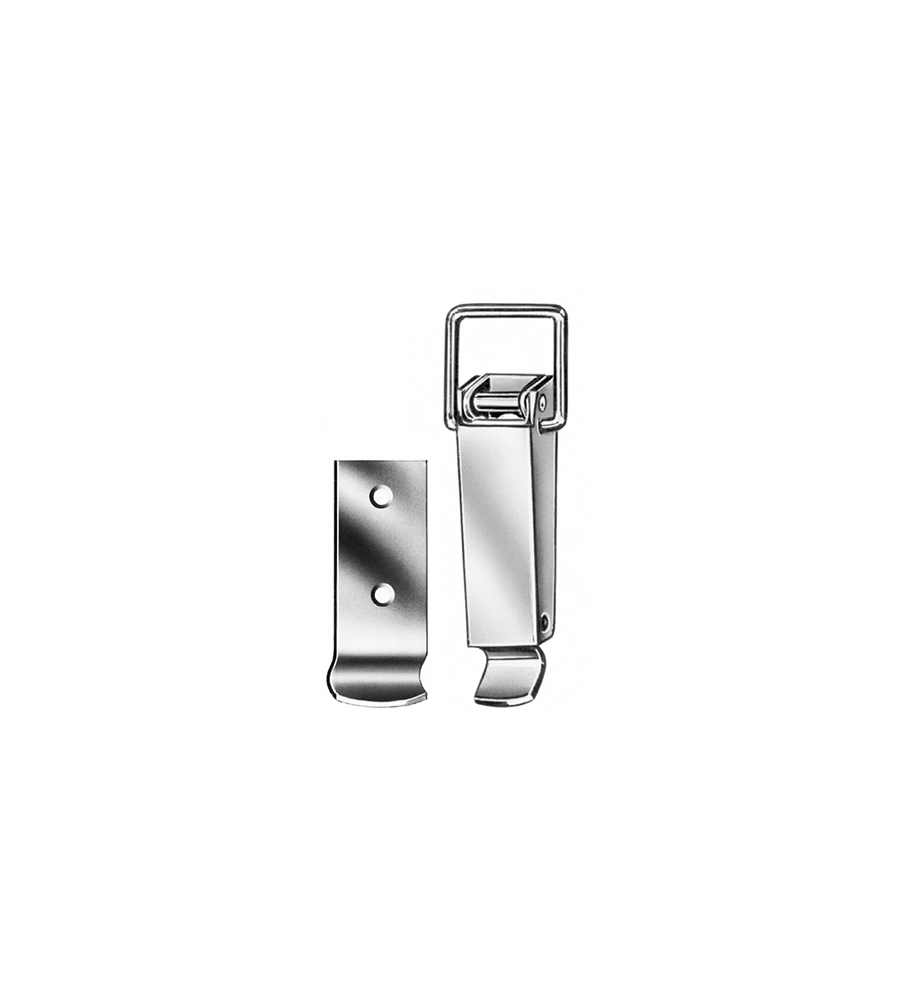 CHIUSURA A LEVA INOX CON RISCONTRO ORIZZONTALE 74 X 30 MM. - 1 PZ.