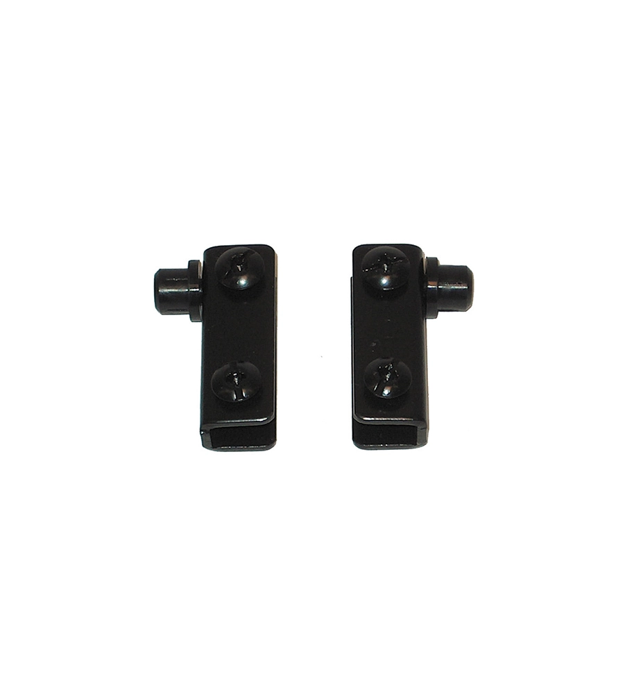 CERNIERE PER ANTE IN VETRO - NERO - 2 PZ.