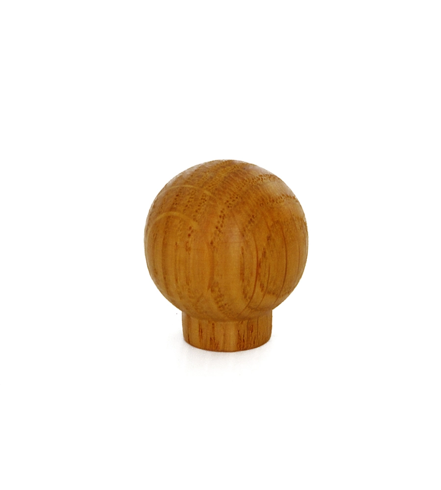 POMOLO IN LEGNO - Ø 30 MM. - ROVERE LUCIDO
