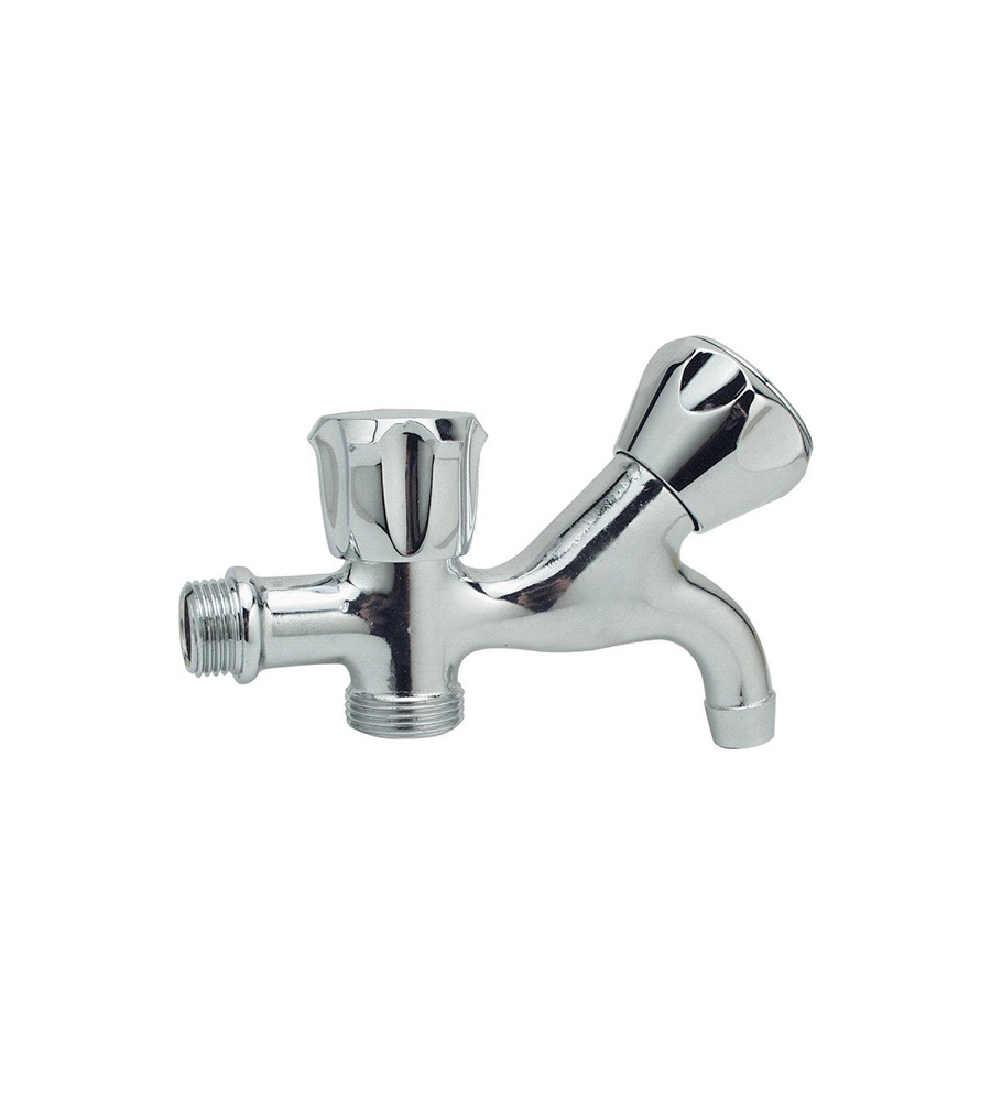 RUBINETTO A 2 MANIGLIE CON ATTACCO LAVATRICE 1/2"