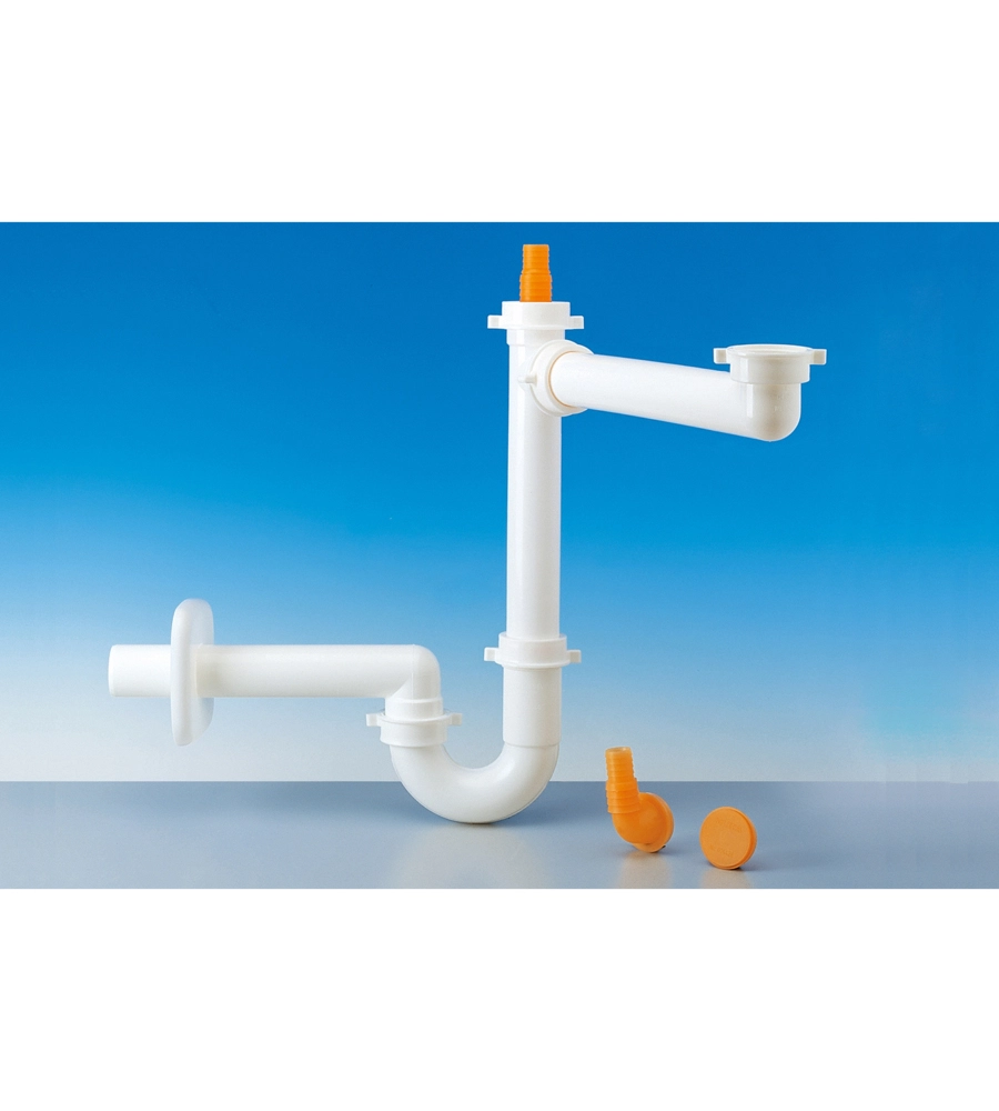 SIFONE SALVASPAZIO "LIRA" A "S" 1 VASCA 1 1/2" X 40 MM., PER CUCINA