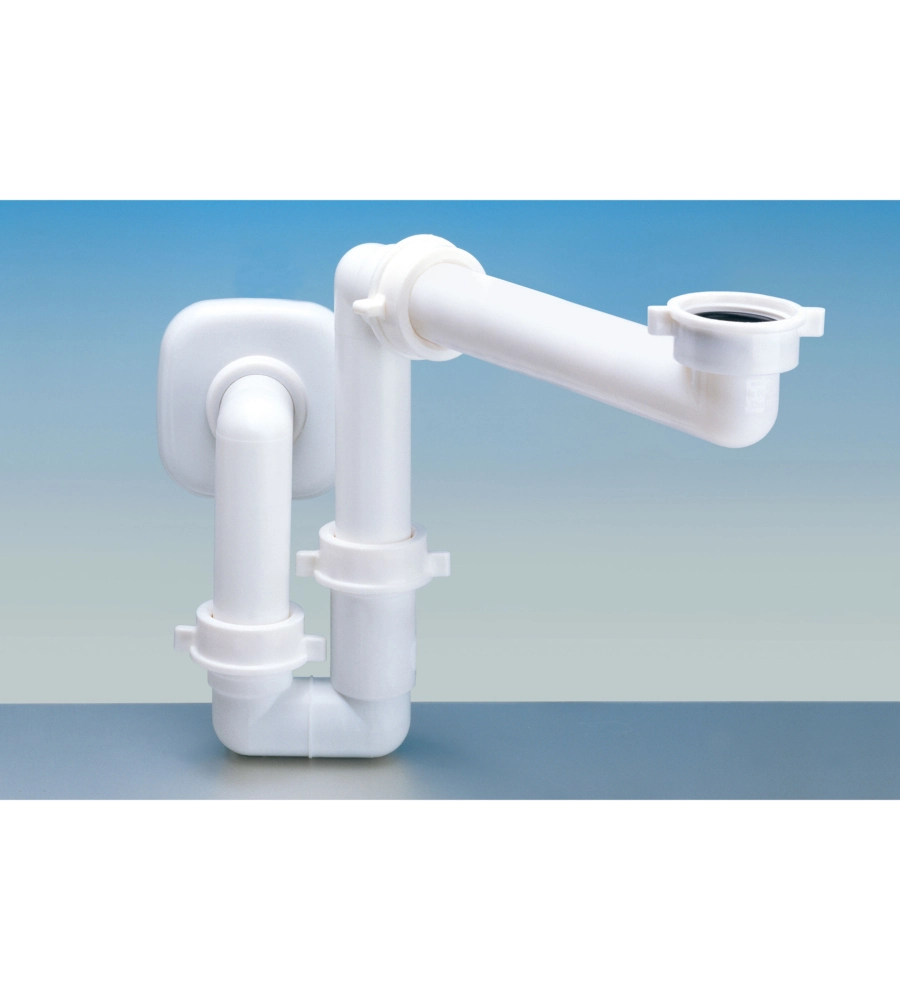 SIFONE "LIRA" PER LAVABO 1 1/4" IN PLASTICA, PER BAGNO