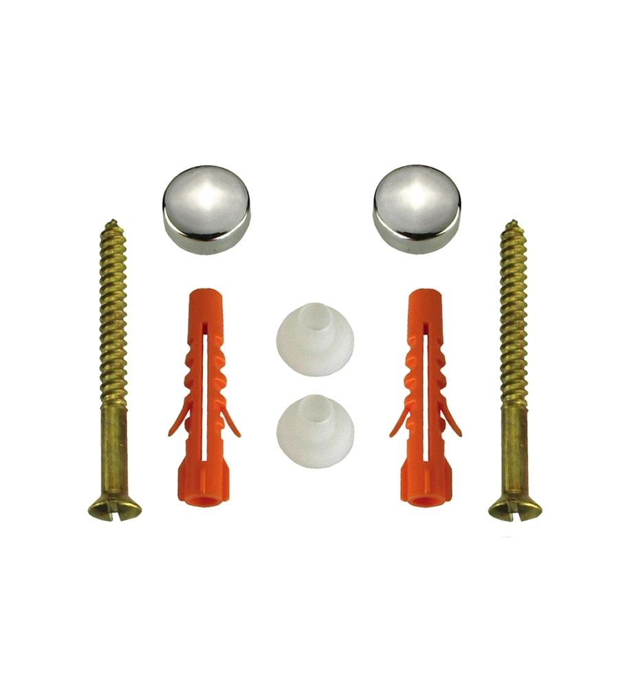 SET FISSAGGIO SANITARI BIANCO 2 PZ.