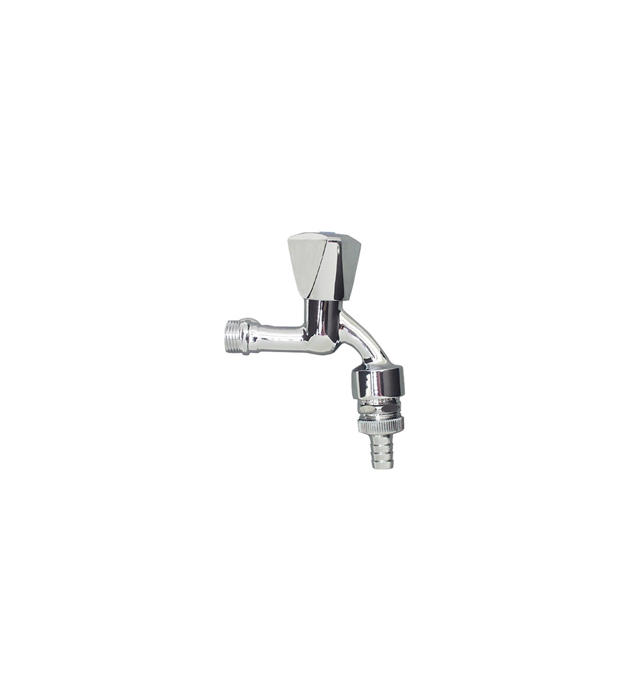 RUBINETTO IN OTTONE CROMATO CON MANOPOLA 1/2"
