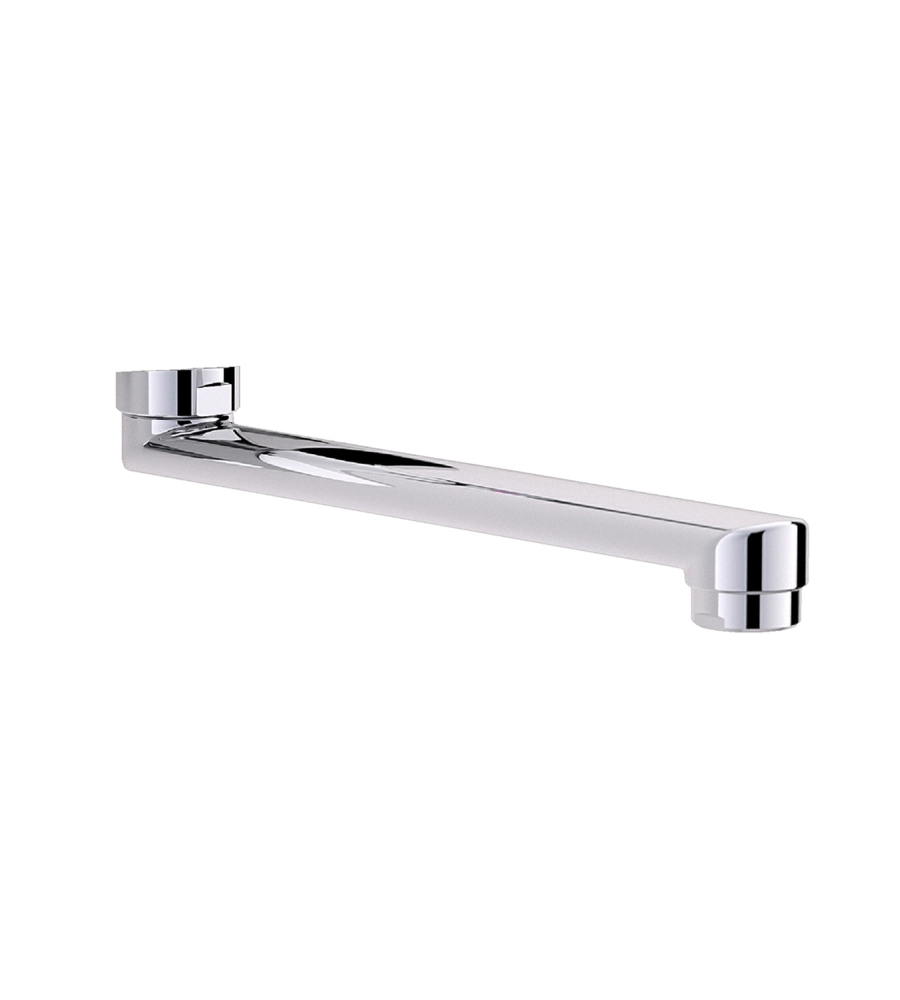 BOCCA OVALE DRITTA PER RUBINETTO, 200 MM. CROMATA