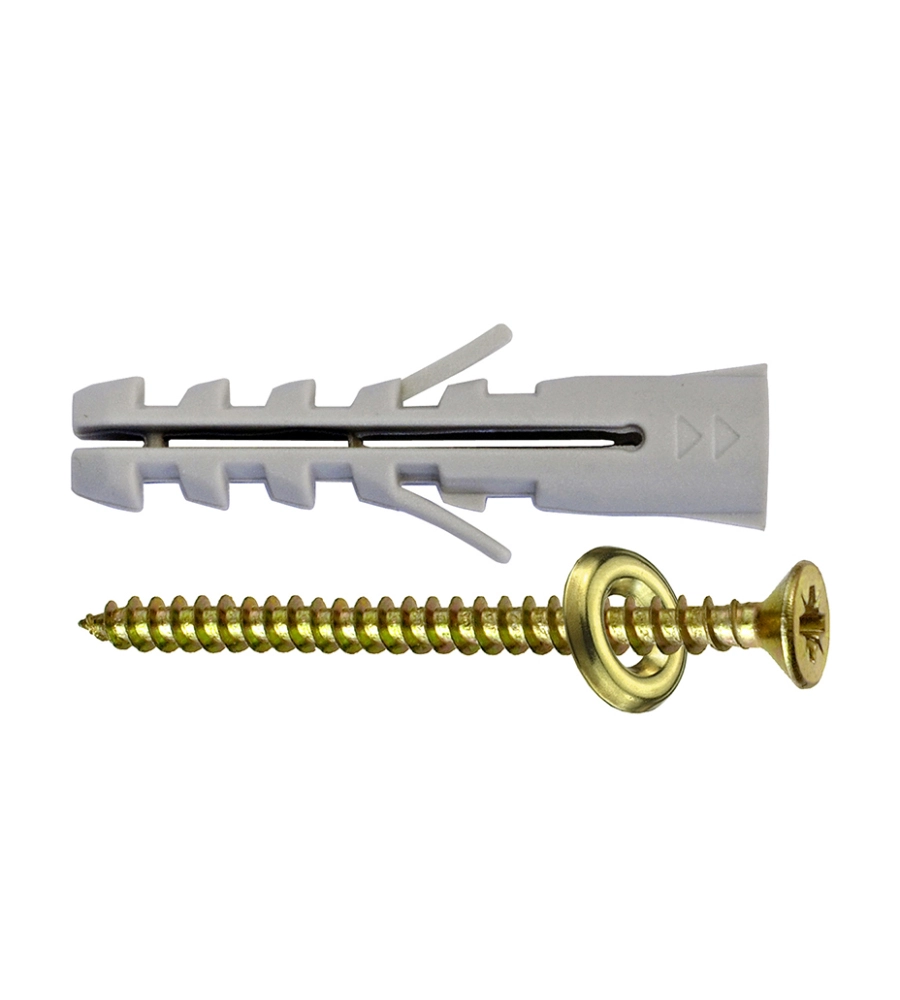 TASSELLI + VITI E RONDELLE OTTONATE (PER BATTISCOPA) Ø 6 X 30 - 30 PZ.