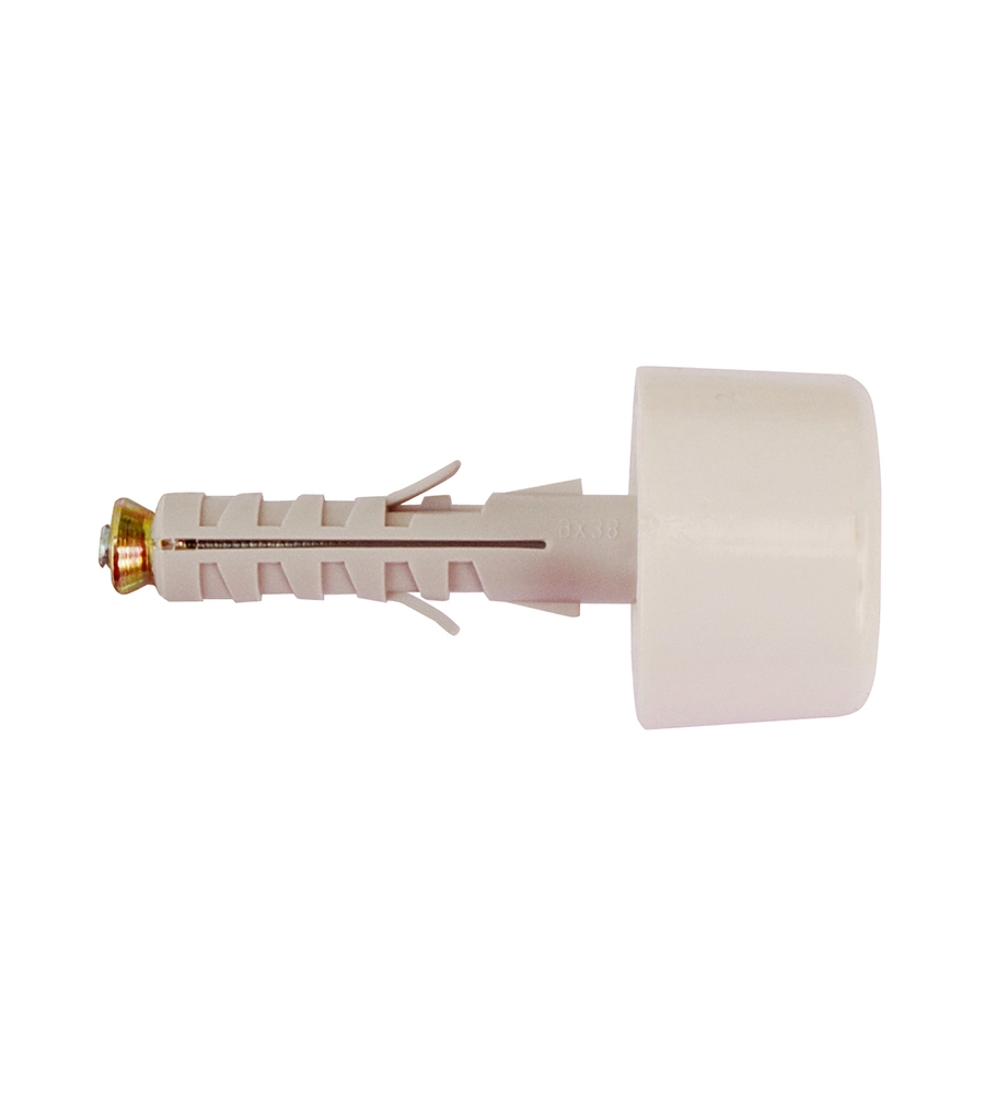 TASSELLI NYLON CON PARACOLPI IN GOMMA Ø 9 X 45 BIANCO - 2 PZ.