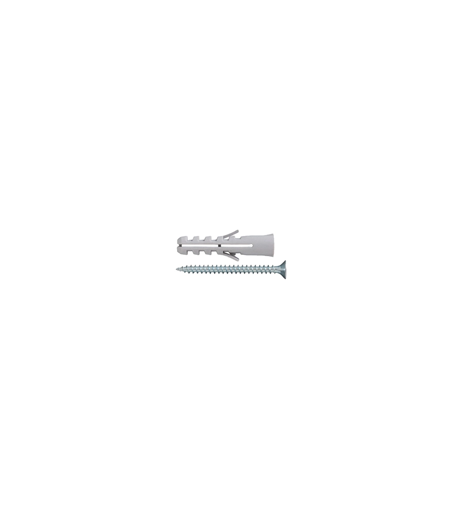 TASSELLI IN NYLON Ø 8 X 40 SENZA COLLARINO CON VITI TPS 5,0 X 45 - 12 PZ.