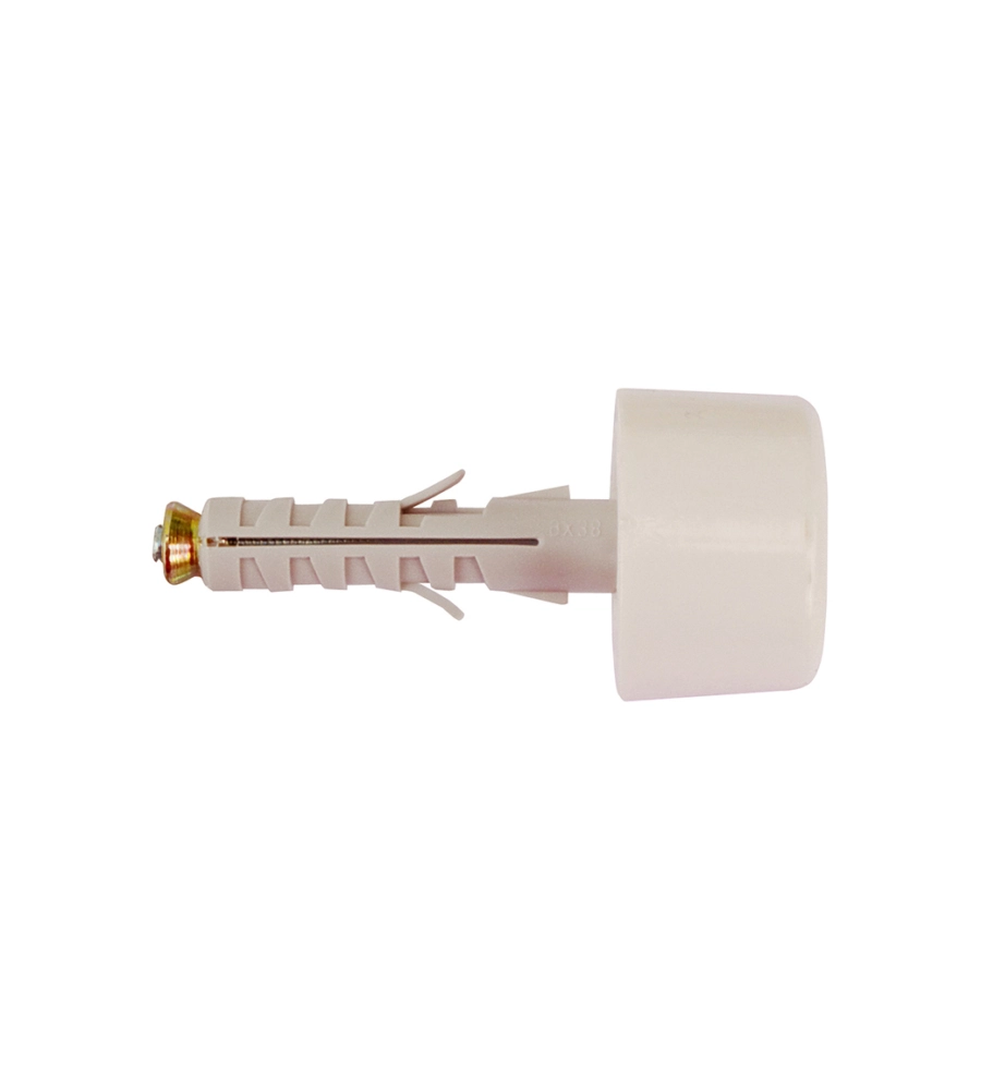 TASSELLO IN NYLON Ø 9 X 40 CON PARACOLPO IN GOMMA BIANCO 2 PZ.