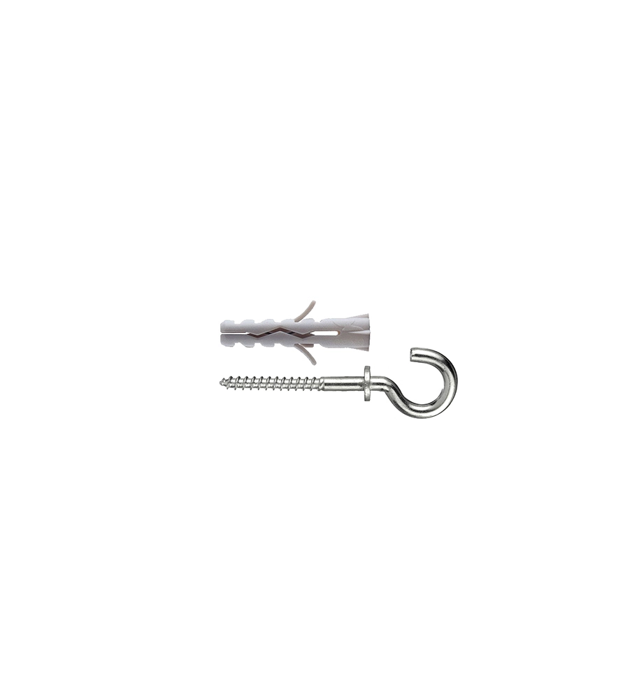 TASSELLI IN NYLON Ø 6 X 30 SENZA COLLARINO CON OCCHIOLO APERTO 12 PZ.