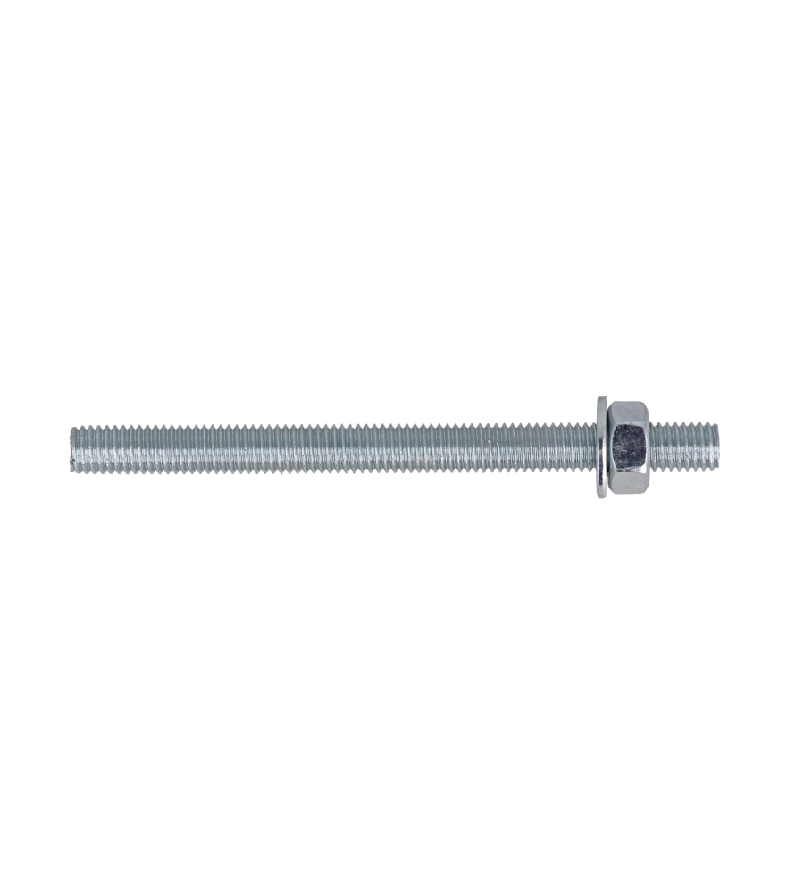 BARRE FILETTATE M8 X 100 CON DADO E RONDELLA CL. 5.8 TAGLIO A 90° - 4 PZ.