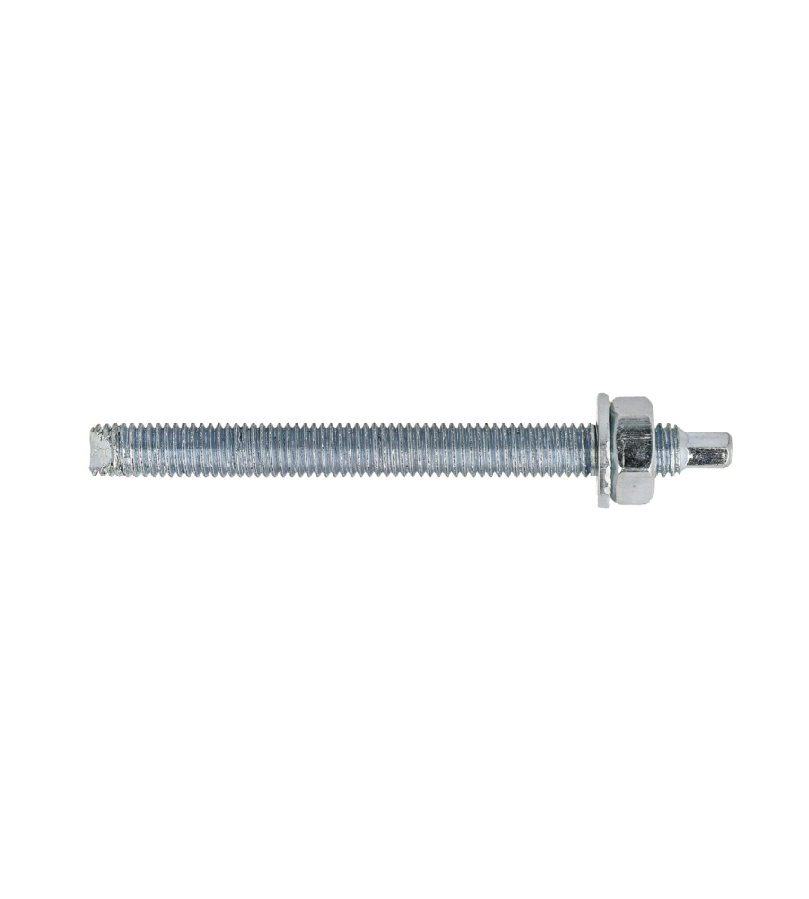 BARRE FILETTATE M10 X 110 CON DADO E RONDELLA CL. 5.8 DOPPIO TAGLIO A 45° - 2 PZ.