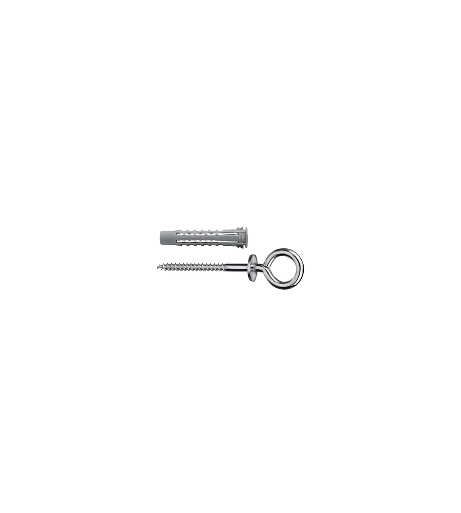 TASSELLI UNIVERSALI A 4 SETTORI Ø 6 X 30 CON OCCHIOLO CHIUSO 25 PZ.