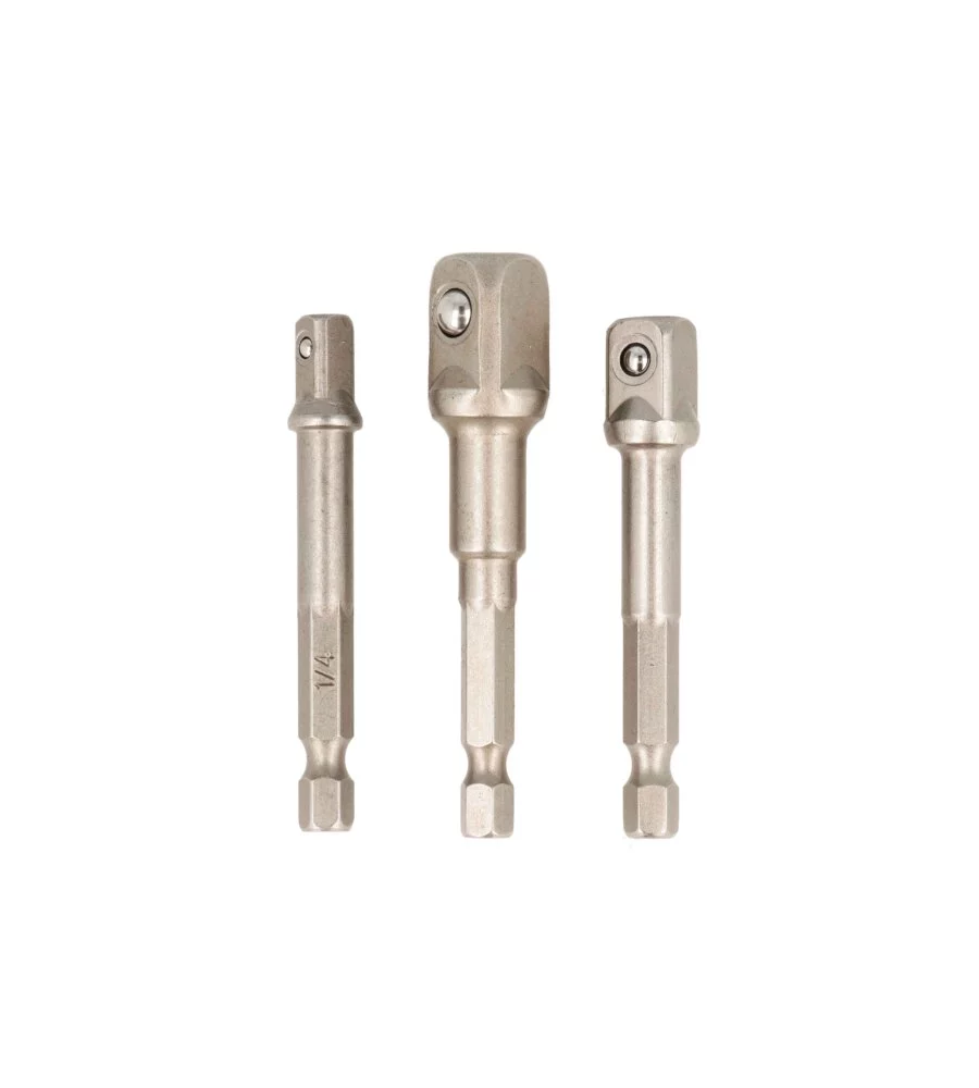 ADATTATORI DA 50 MM. CON ATTACCO 1/4” PER 1/4” - 3/8” - 1/2” 3 PZ.