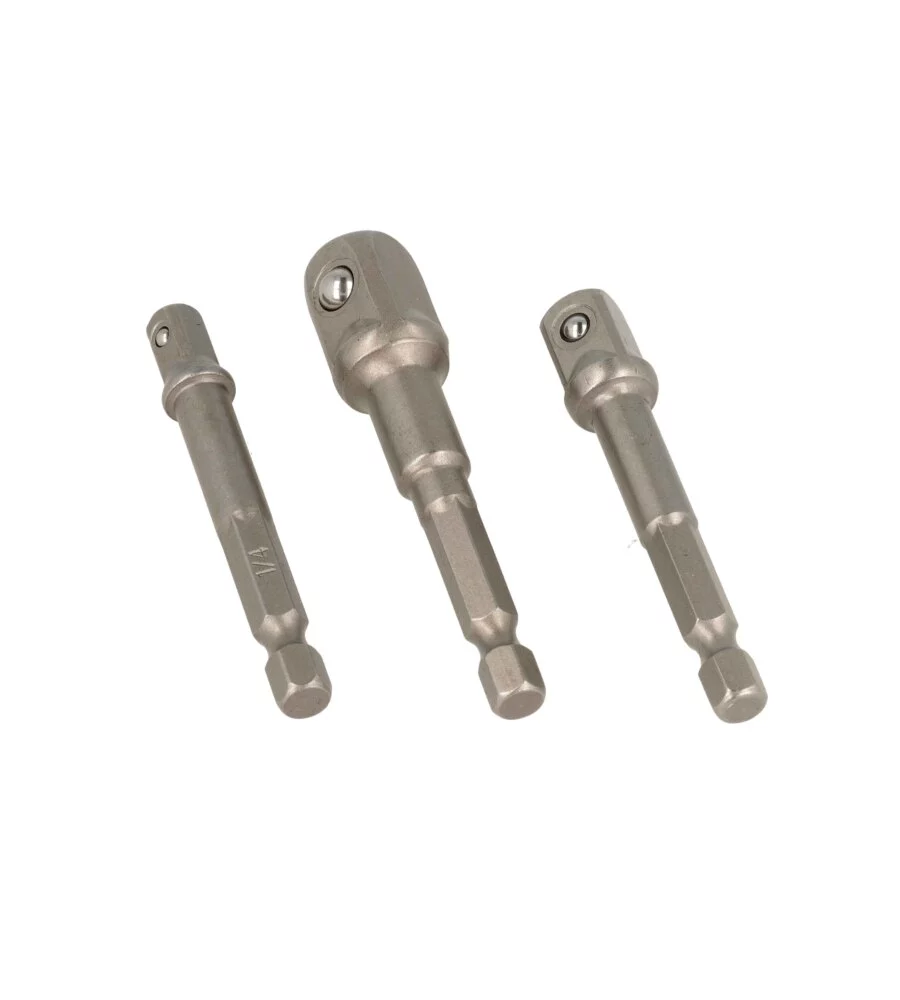 ADATTATORI DA 50 MM. CON ATTACCO 1/4” PER 1/4” - 3/8” - 1/2” 3 PZ.