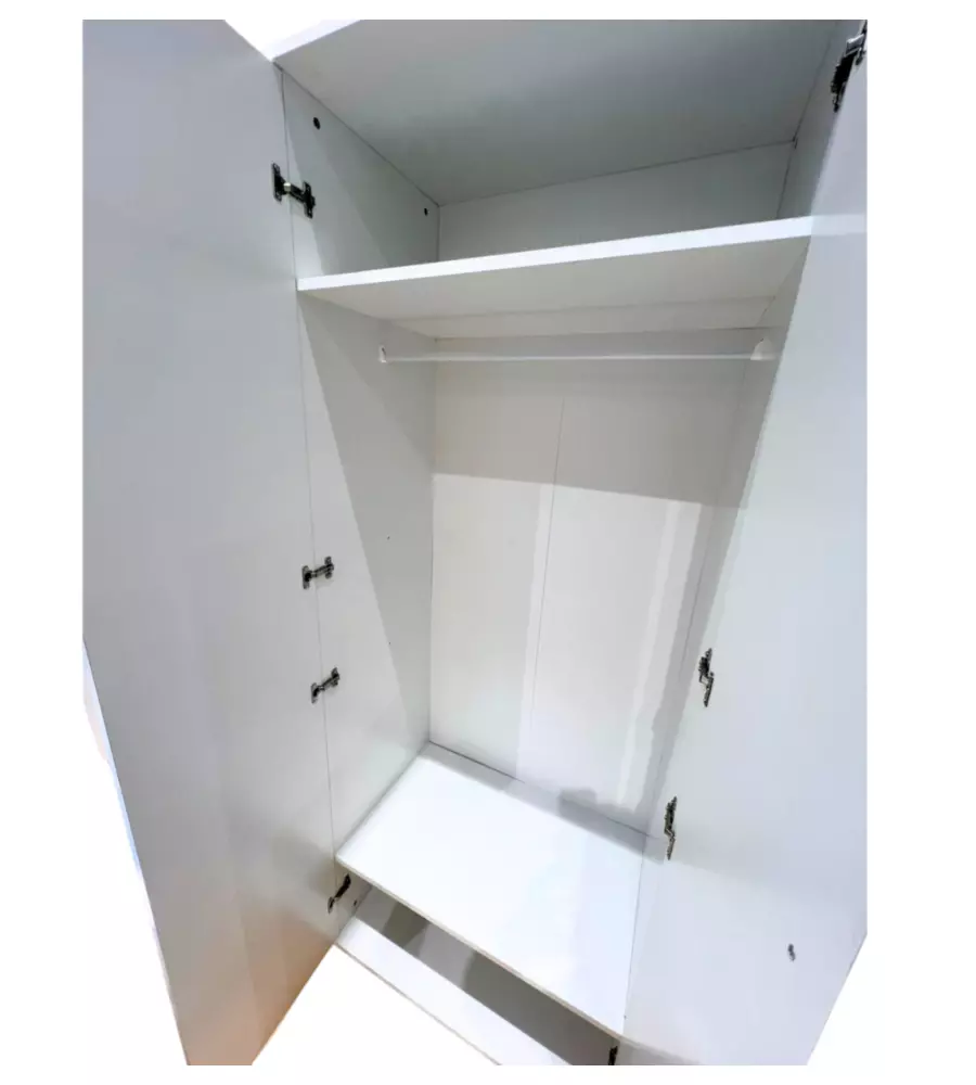 ARMADIO BIANCO A 4 ANTE, 160X52X207 CM