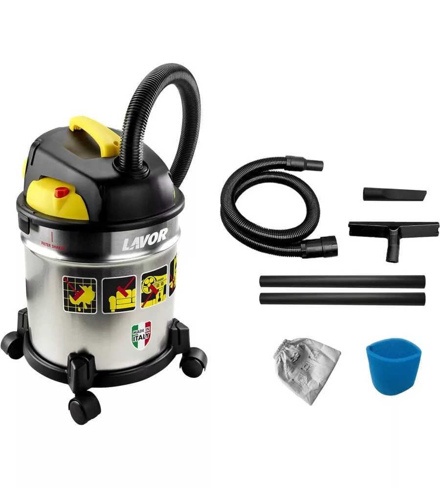 ASPIRATORE SOLIDI LIQUIDI ELETTRICO LAVOR "VAC 20S" 1200W 20 LT 40 L/S