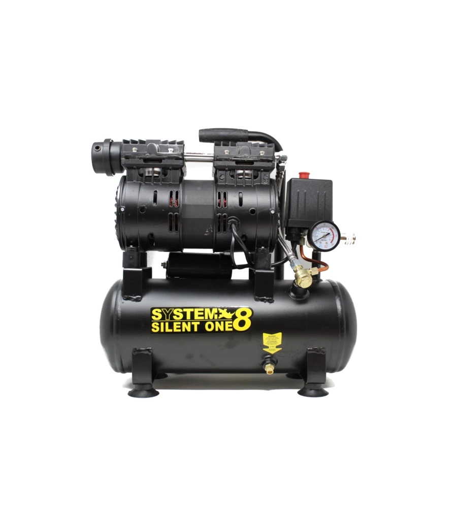 COMPRESSORE ARIA PORTATILE SYSTEM+ CON TROLLEY E ACCESSORI 8L 0,95HP - COD. SY061