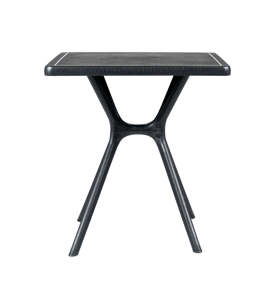 TAVOLO DA ESTERNO "HUGO" IN POLIPROPILENE ANTRACITE 70X70X72 CM