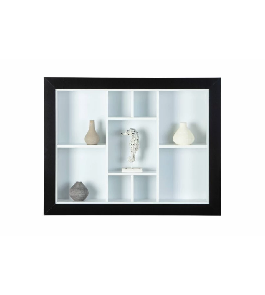 VETRINETTA ESPOSITIVA BIANCA E NERA, 90,5X13,7X70,5 CM