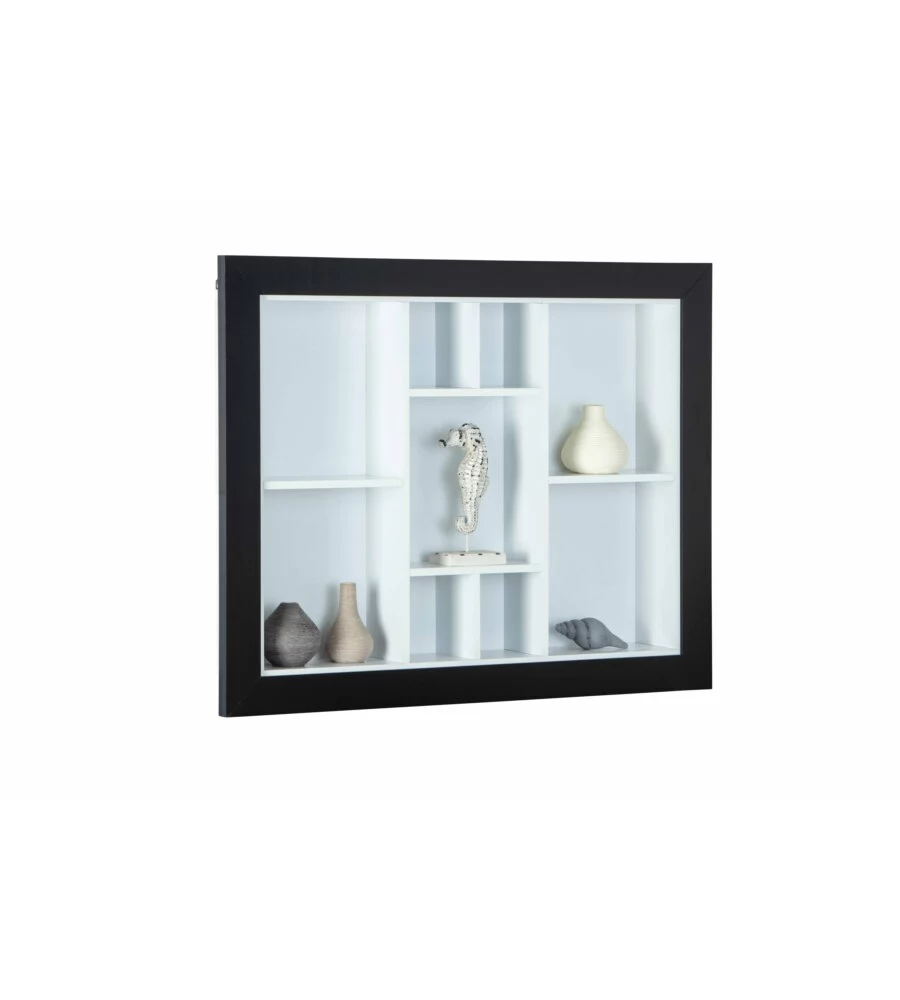 VETRINETTA ESPOSITIVA BIANCA E NERA, 90,5X13,7X70,5 CM