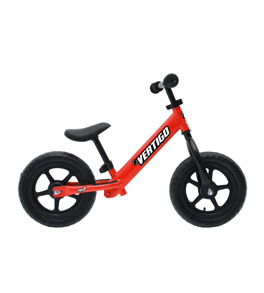 BICI PEDAGOGICA PER BAMBINI SENZA PEDALI, "VERTIGO", COLORE ROSSO