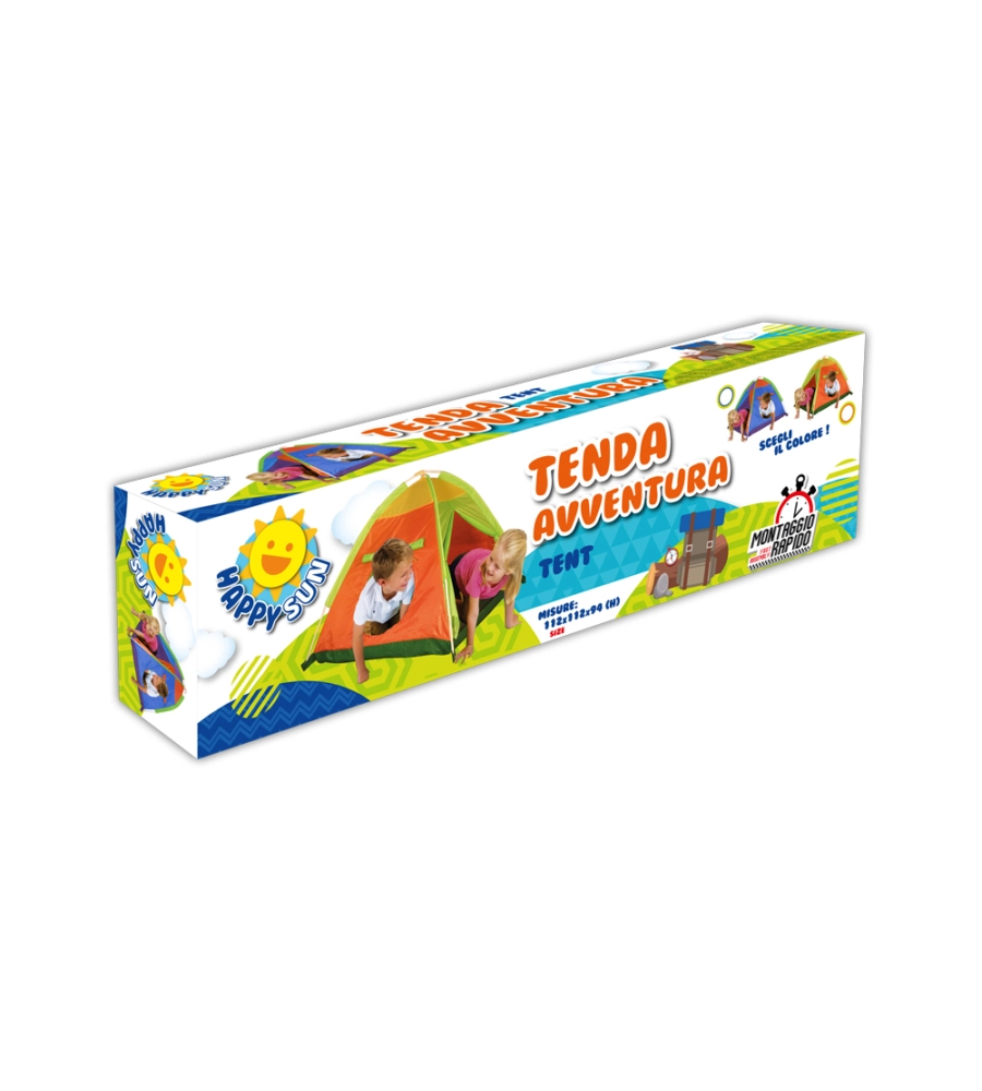 TENDA DA ESTERNO PER BAMBINI MODELLO CASETTA AVVENTURA, 112X112X94 CM