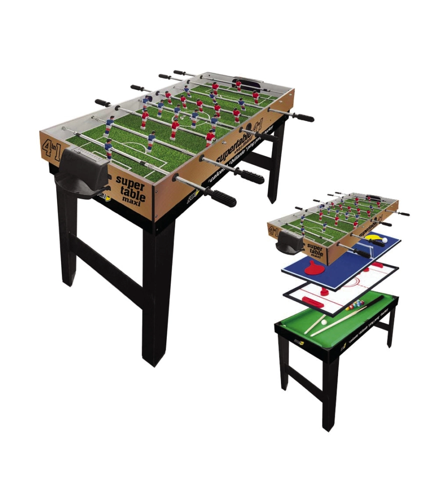 SUPERTAVOLO PER BAMBINI 4 GIOCHI IN 1 MAXI, 121,9X60X81,5 CM