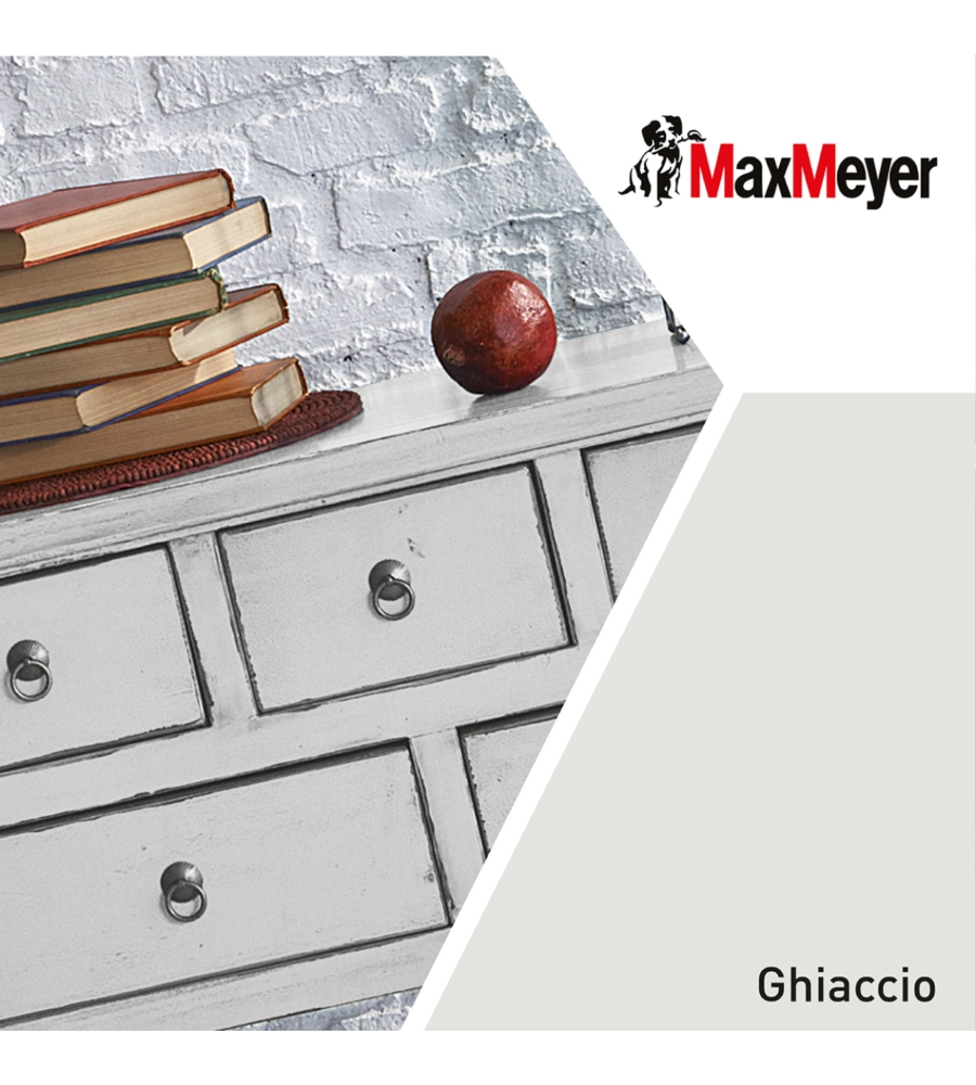 SMALTO ALL'ACQUA ACRIL-POLIURETANICO MAX MEYER "BRILLANTE" COLORE BIANCO GHIACCIO, 125 ML