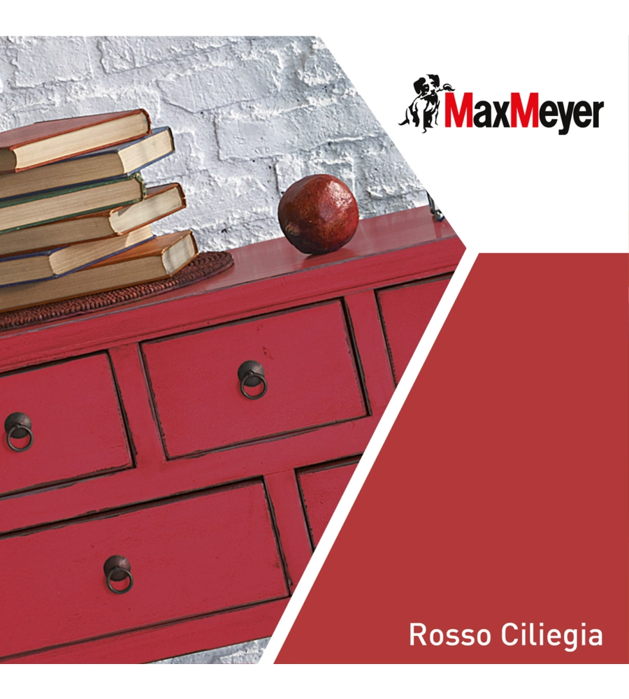 SMALTO ALL'ACQUA ACRIL-POLIURETANICO MAX MEYER "BRILLANTE" COLORE ROSSO CILIEGIA, 125 ML