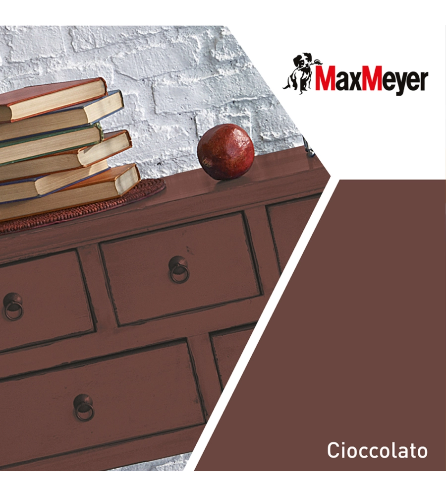 SMALTO ALL'ACQUA ACRIL-POLIURETANICO MAX MEYER "BRILLANTE" COLORE CIOCCOLATO, 125 ML