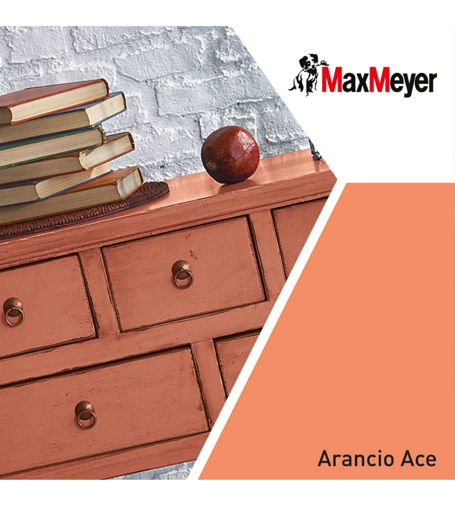 SMALTO ALL'ACQUA ACRIL-POLIURETANICO MAX MEYER "BRILLANTE" COLORE ARANCIONE ACE, 125 ML