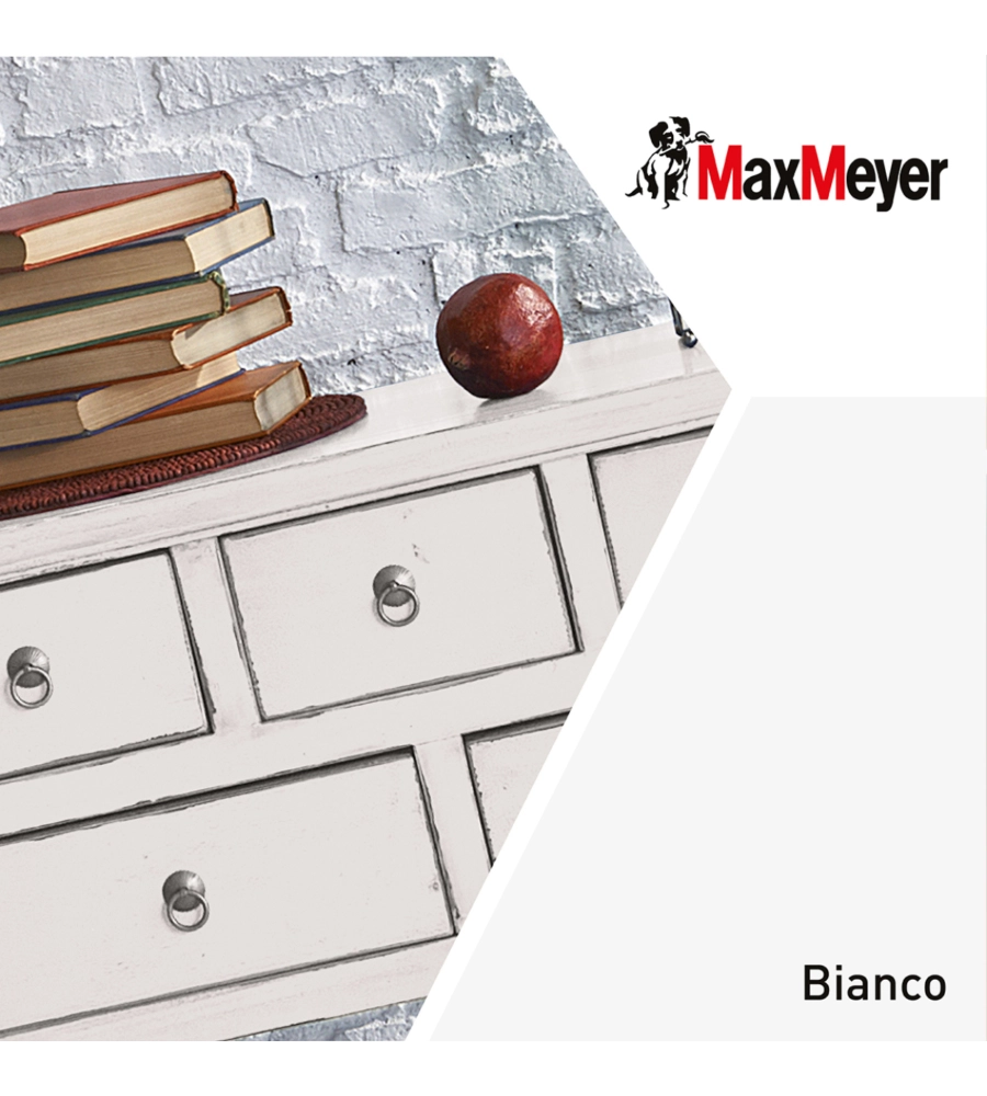 SMALTO ALL'ACQUA ACRIL-POLIURETANICO MAX MEYER "BRILLANTE" COLORE BIANCO, 2 LITRI