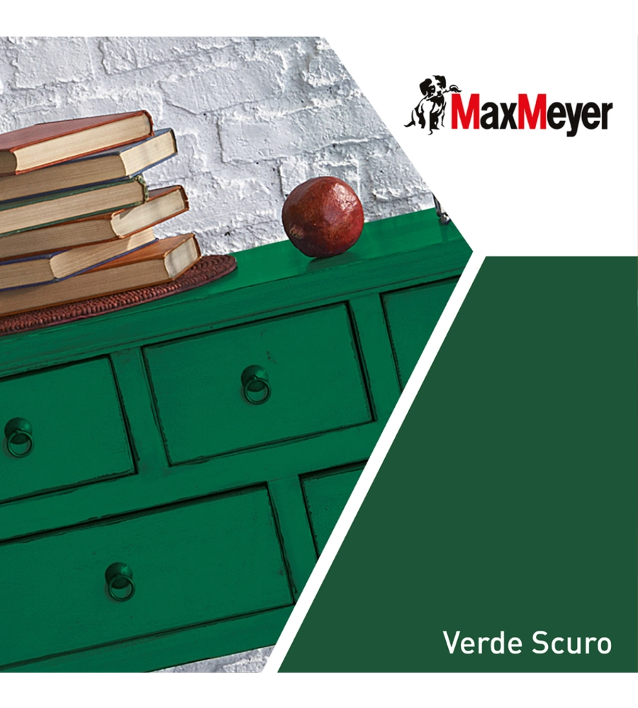 SMALTO ALL'ACQUA ACRIL-POLIURETANICO MAX MEYER "BRILLANTE" COLORE VERDE SCURO, 2 LITRI