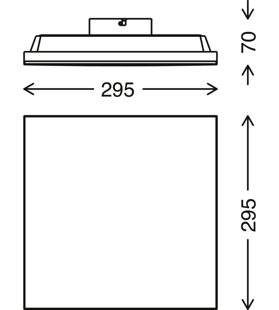 PLAFONIERA LED "FRAMELESS" 29,5X29,5, 12W