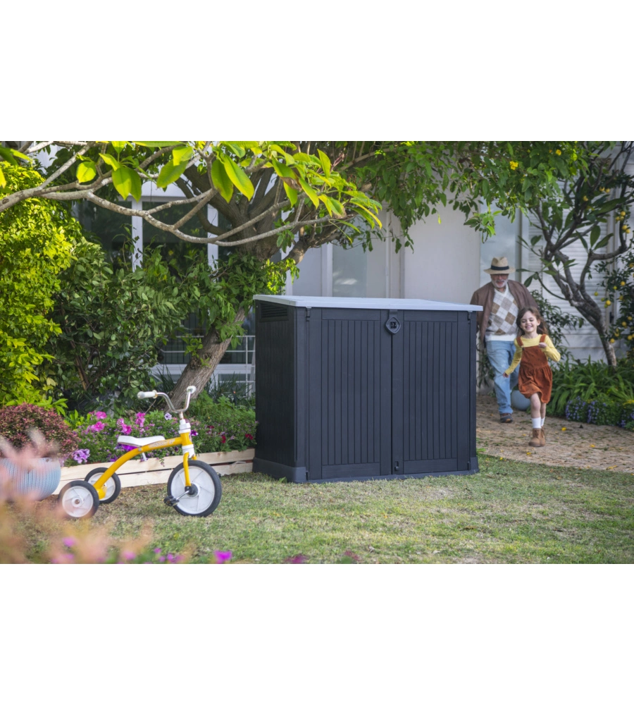 KETER - PORTATTREZZI MULTIUSO IN RESINA "STORE IT OUT MIDI" - 880 LT 132X71,5X113,50 CM NERO
