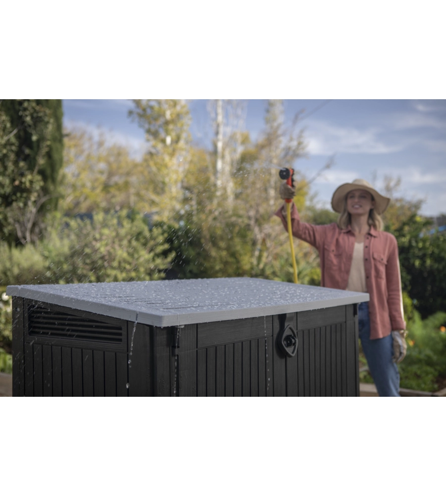 KETER - PORTATTREZZI MULTIUSO IN RESINA "STORE IT OUT MIDI" - 880 LT 132X71,5X113,50 CM NERO
