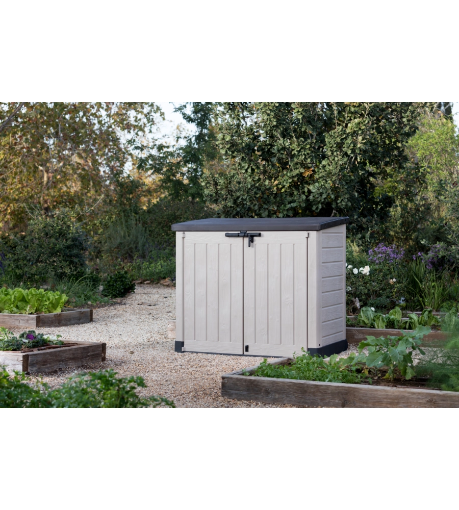 KETER - PORTA ATTREZZI MULTIUSO IN RESINA "STORE IT OUT MAX" - 1200 LT 145.5X82X125 CM BEIGE