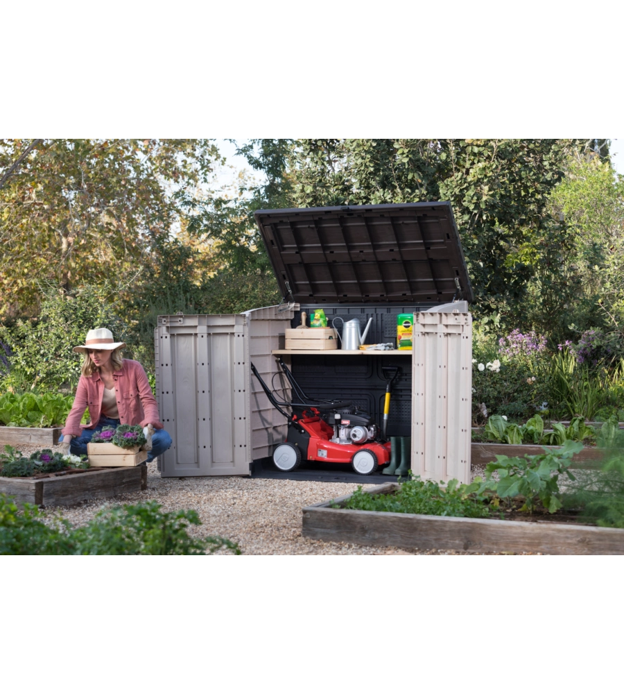 KETER - PORTA ATTREZZI MULTIUSO IN RESINA "STORE IT OUT MAX" - 1200 LT 145.5X82X125 CM BEIGE