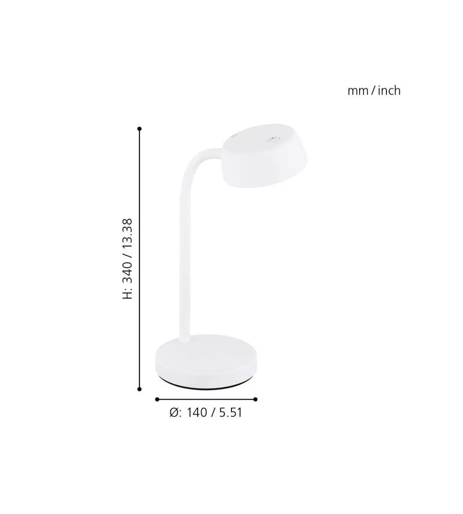 LAMPADA DA TAVOLO LED EGLO "CABALES" BIANCO 3000K