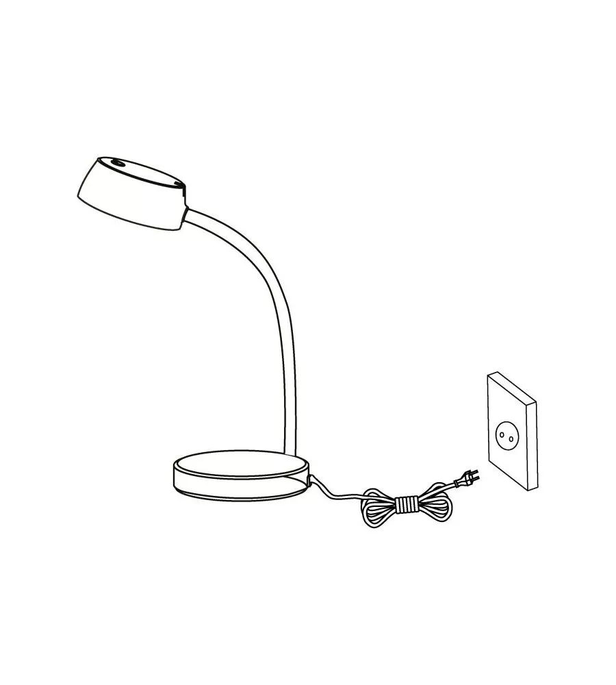 LAMPADA DA TAVOLO LED EGLO "CABALES" NERO 3000K