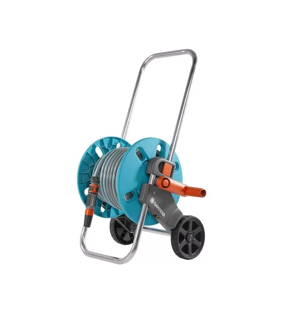 CARRELLO AVVOLGITUBO MANUALE GARDENA "CLEVERROLL S" IN ABS 36X44X47/75 CM + TUBO 20 MT