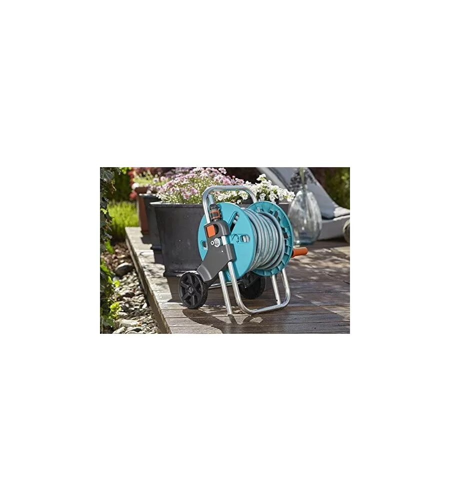 CARRELLO AVVOLGITUBO MANUALE GARDENA "CLEVERROLL S" IN ABS 36X44X47/75 CM + TUBO 20 MT