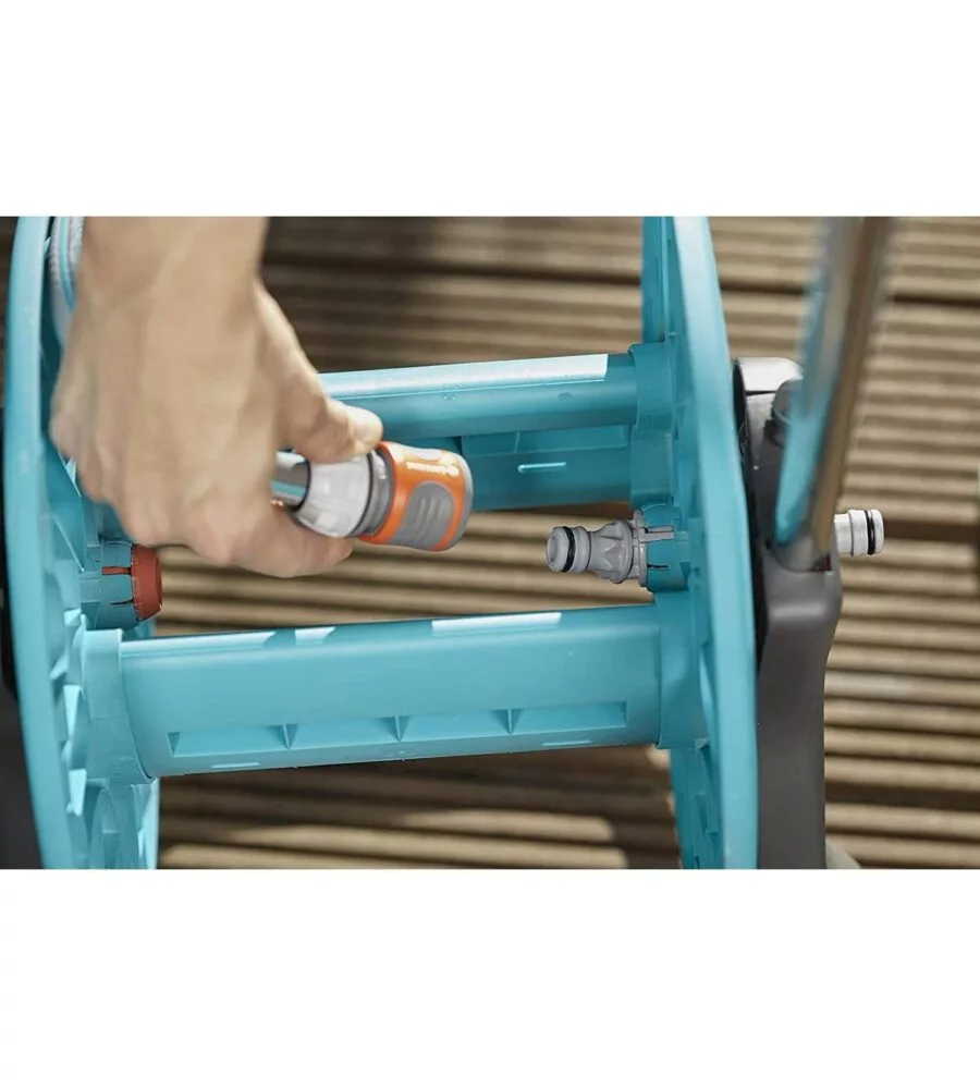 CARRELLO AVVOLGITUBO MANUALE GARDENA "CLEVERROLL S" IN ABS 36X44X47/75 CM + TUBO 20 MT