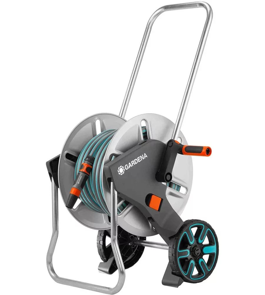 CARRELLO AVVOLGITUBO MANUALE GARDENA "CLEVERROLL M" IN METALLO 43/74X38/48X67/90 CM