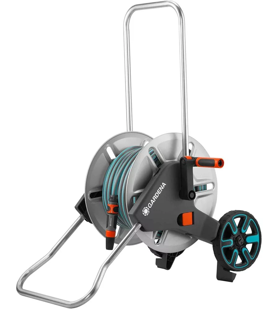 CARRELLO AVVOLGITUBO MANUALE GARDENA "CLEVERROLL M" IN METALLO 43/74X38/48X67/90 CM