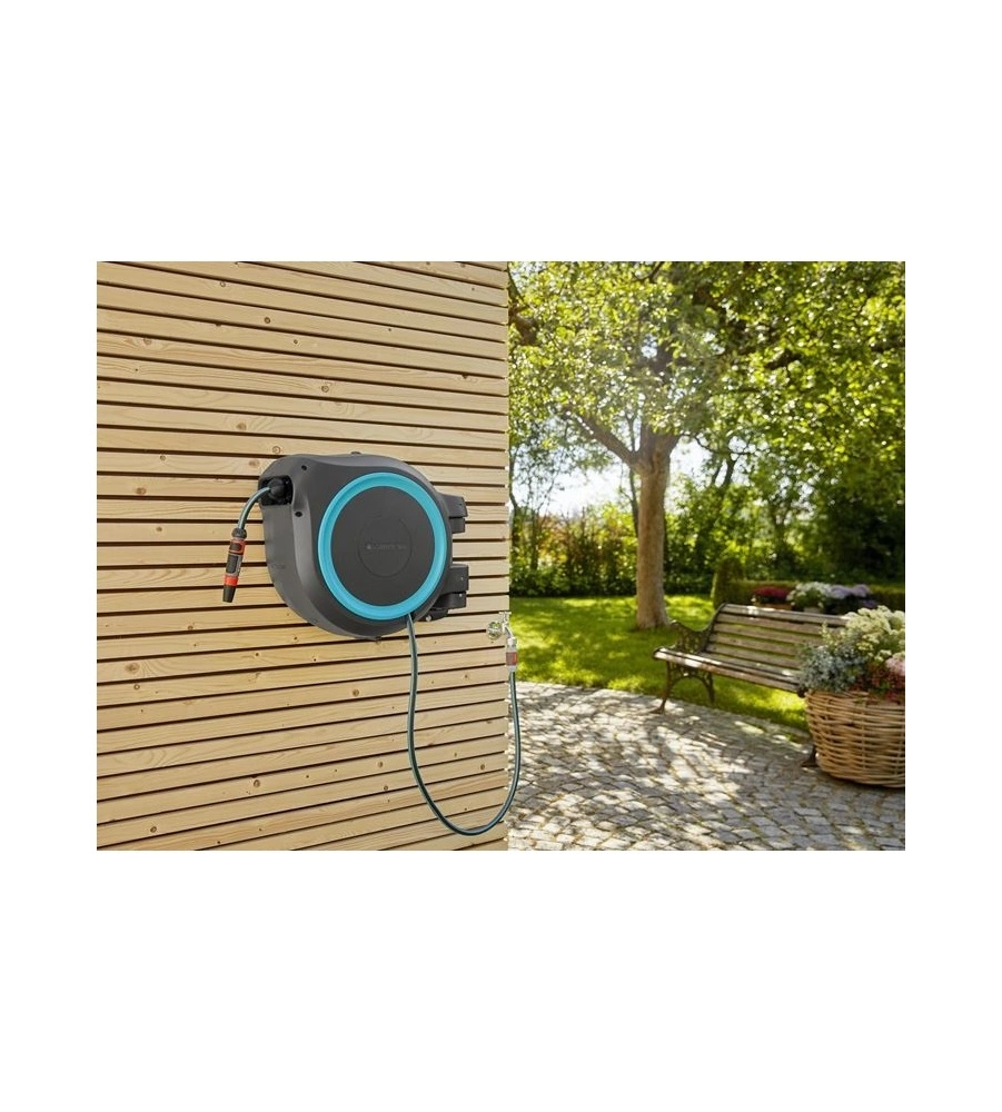 AVVOLGITUBO A PARETE AUTOMATICO GARDENA "ROLLUP M/L" IN PLASTICA 57,2x26,1x48,4 cm