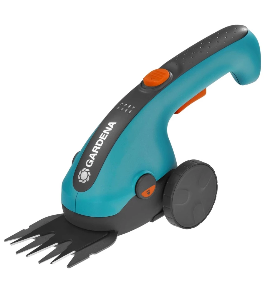 SET FORBICI PER ERBA A BATTERIA GARDENA "CLASSICCUT LI" CON RUOTE E MANICO 3,6V 2,5AH