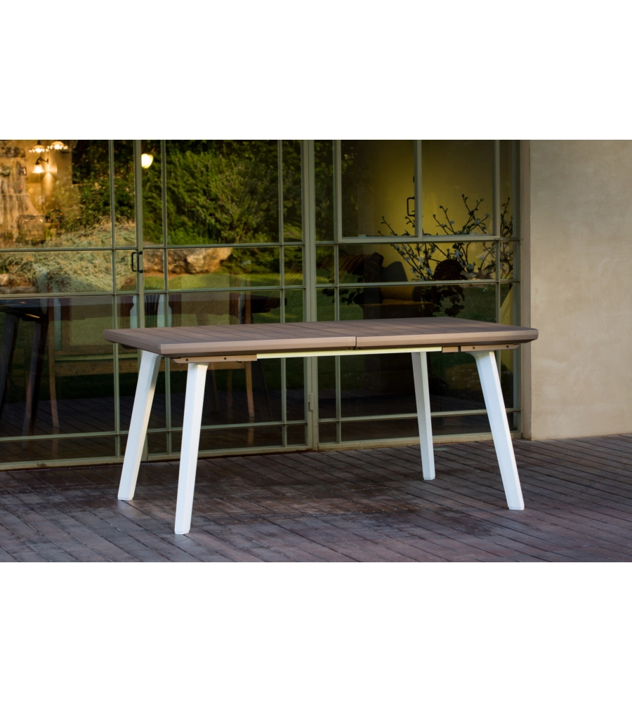 TAVOLO DA ESTERNO ALLUNGABILE KETER "HARMONY" IN POLIPROPILENE CAPPUCCINO 162/241X100,5X76,5 CM