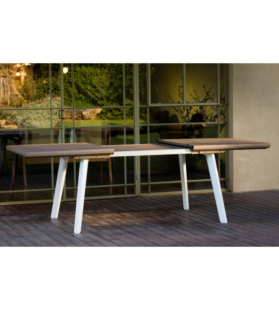 TAVOLO DA ESTERNO ALLUNGABILE KETER "HARMONY" IN POLIPROPILENE CAPPUCCINO 162/241X100,5X76,5 CM
